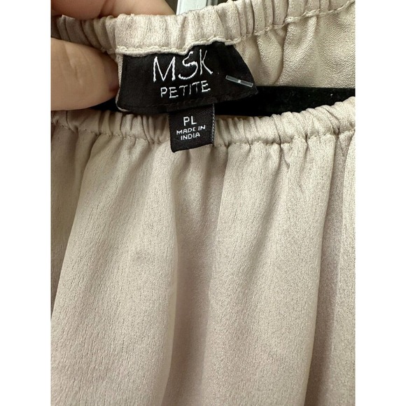 NWT MSK Petite CHATO Lantern Puff-Sleeve Blouse sz PL 90714 - Picture 3 of 4